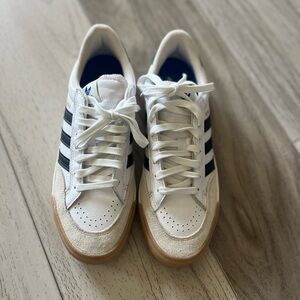 Adidas Nora White and Navy Sneakers with Gum Sole